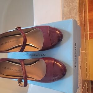 Antonio Melani Women's Burgundy Mary Jane Shoes